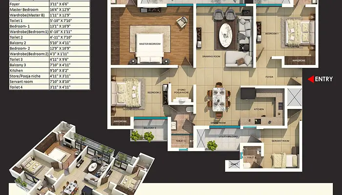 3BHK